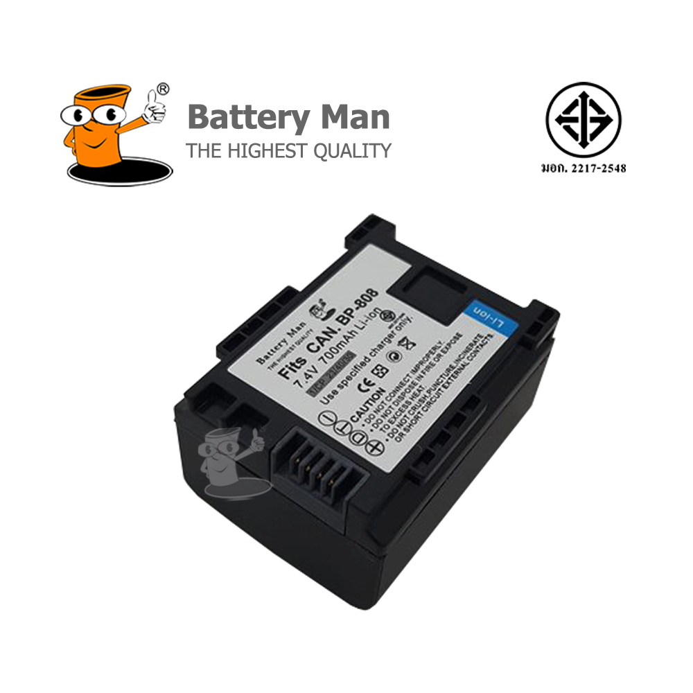 แบตเตอรี่ กล้อง Canon BP-808 แบตเตอรี่ กล้อง Canon BP-808