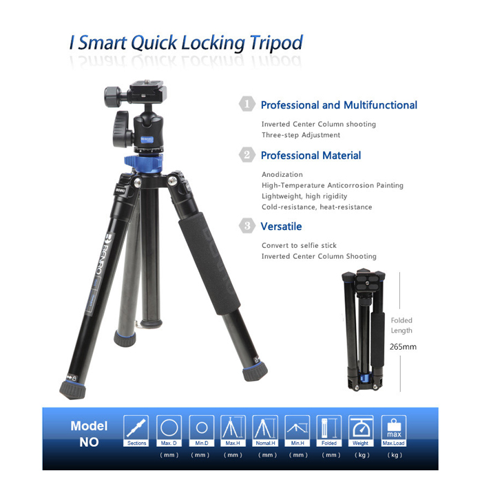 BENRO iSMART ALUMINUM TRIPOD KIT IS05 