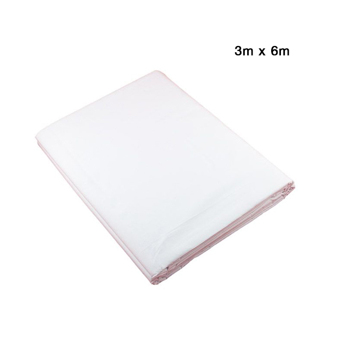 ผ้าสปันบอนด์ ผ้าฉากสตูดิโอ ขนาด 3x6 เมตร สีขาว