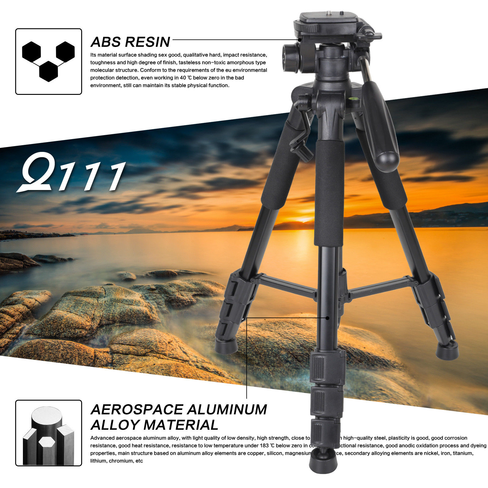 Zomei Q111 Professional Aluminium Tripod  ขาตั้งกล้อง