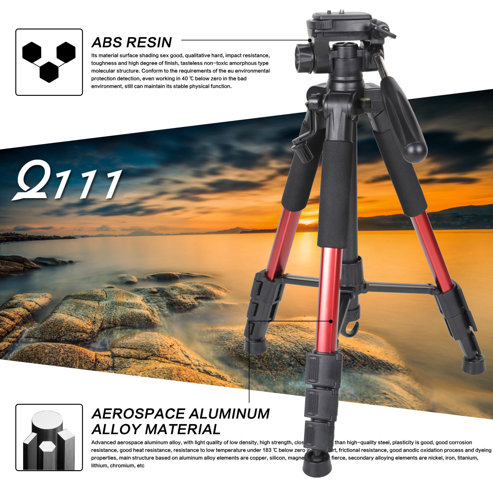 Zomei Q111 Professional Aluminium Tripod  ขาตั้งกล้อง