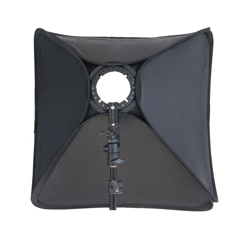 Flash Softbox Kit 40x40cm Bracket Bowen Mount Holder ซอฟบ๊อกแฟลช