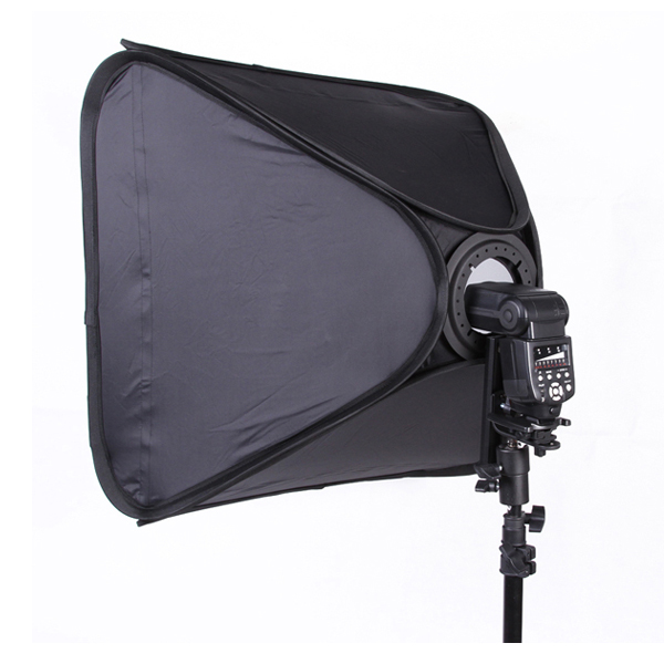 Flash Softbox Kit 40x40cm Bracket Bowen Mount Holder ซอฟบ๊อกแฟลช