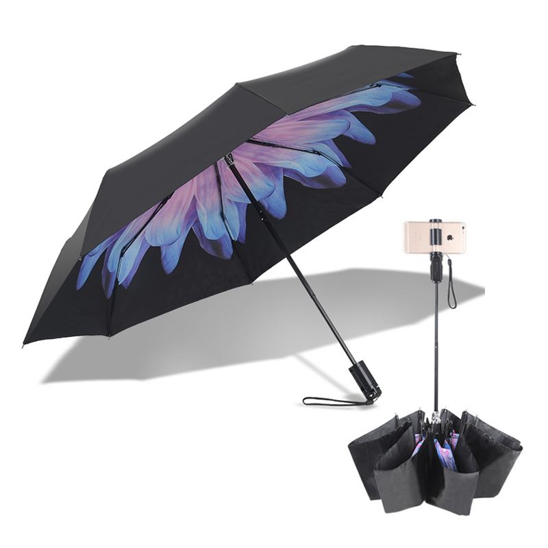 ร่มเซลฟี่ Papaler Umbrella Glazed Flower with Remote Control ร่มเซลฟี่ Papaler Umbrella Glazed Flower with Remote Control