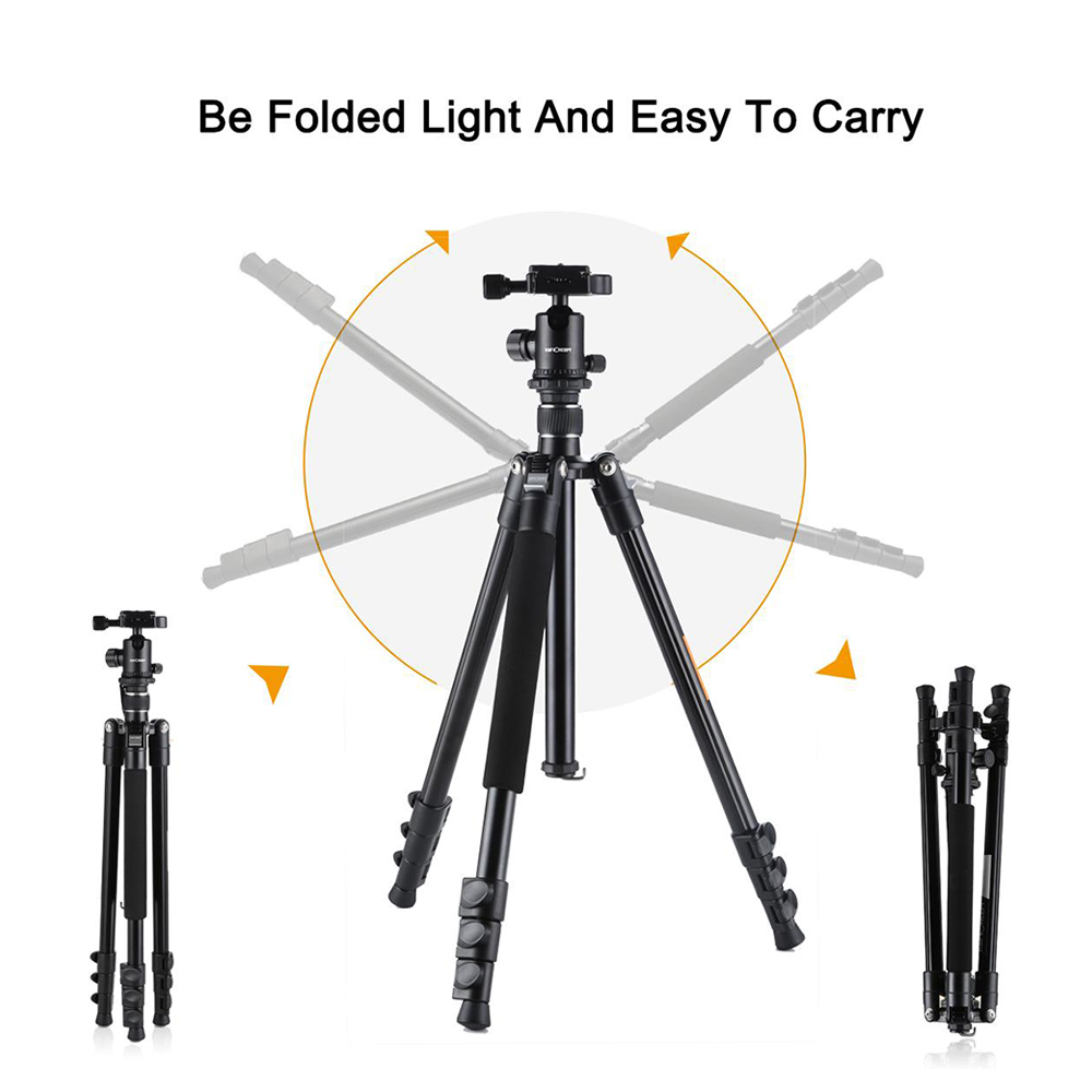 K&F Concept Tripod TM2235 Silver Aluminium ขาตั้งกล้อง