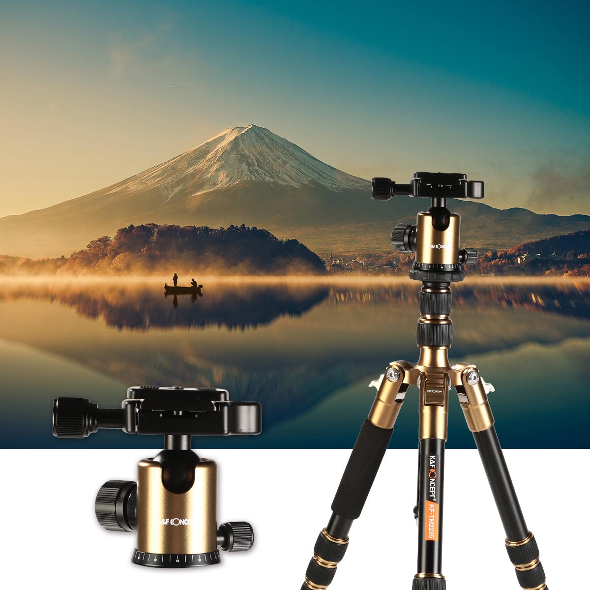 K&F Concept Tripod TM2235 Gold Aluminium ขาตั้งกล้อง