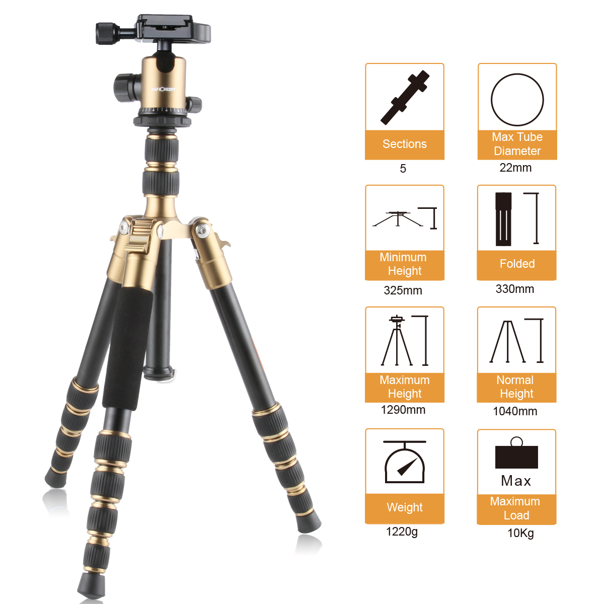 Shutter B Tripod Aluminium SB-620 ขาตั้งกล้อง รับน้ำหนักได้ 15 กิโลกรัม