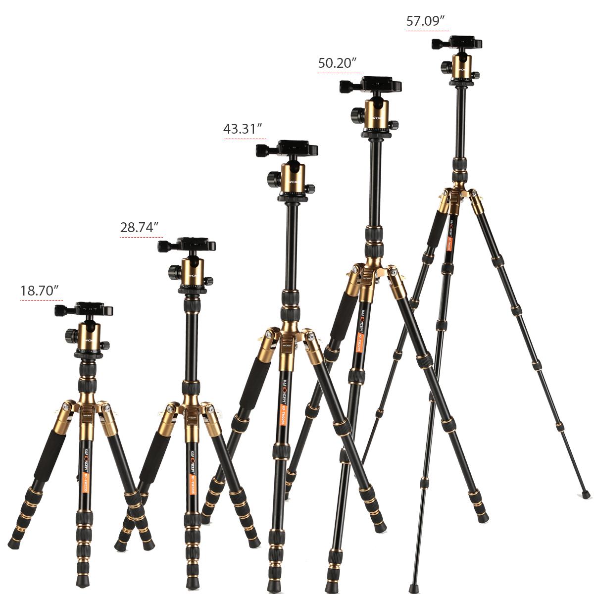 K&F Concept Tripod TM2235 Gold Aluminium ขาตั้งกล้อง