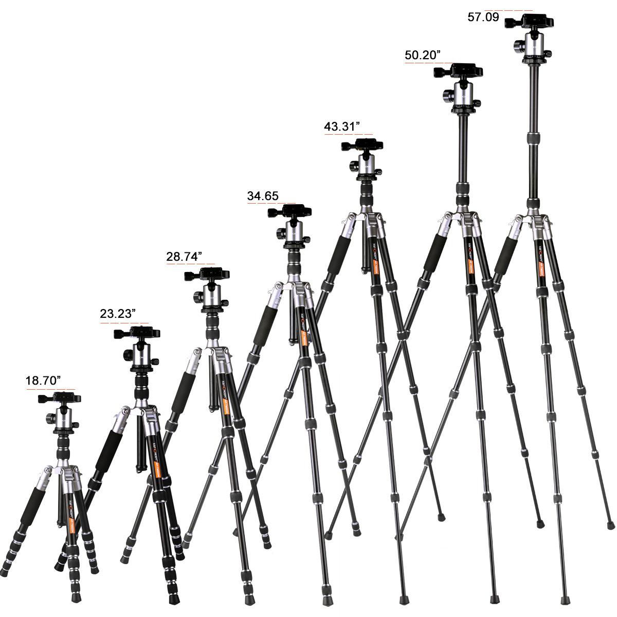 K&F Concept KF09.090 Tripod SA254T2 Magnesium Aluminum Alloy