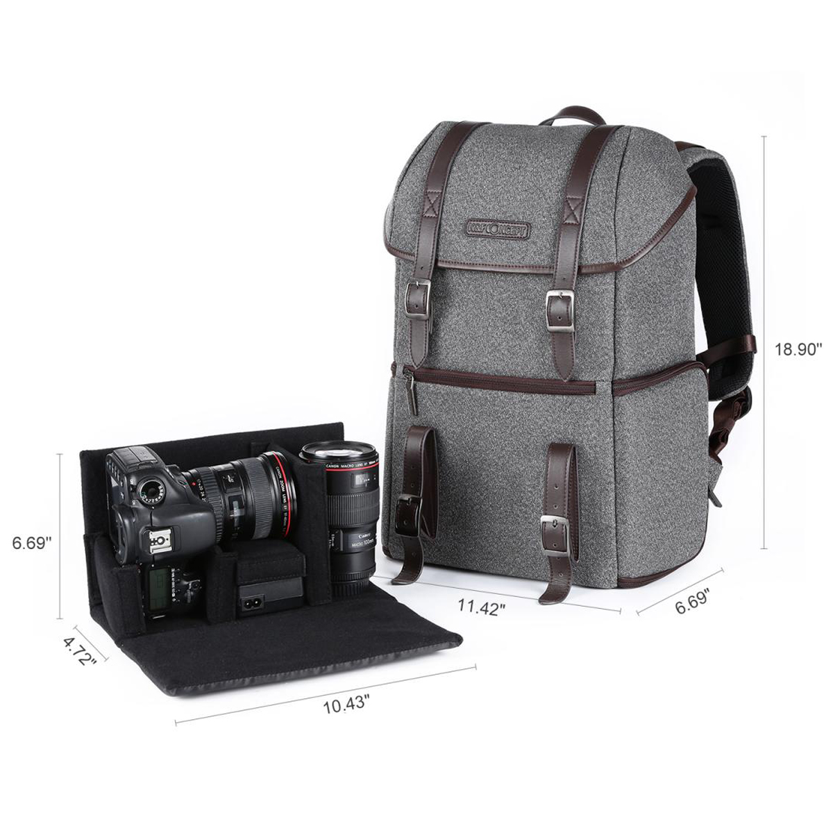 K&F Concept 13.079 DSLR Camera Messenger Shoulder Bag