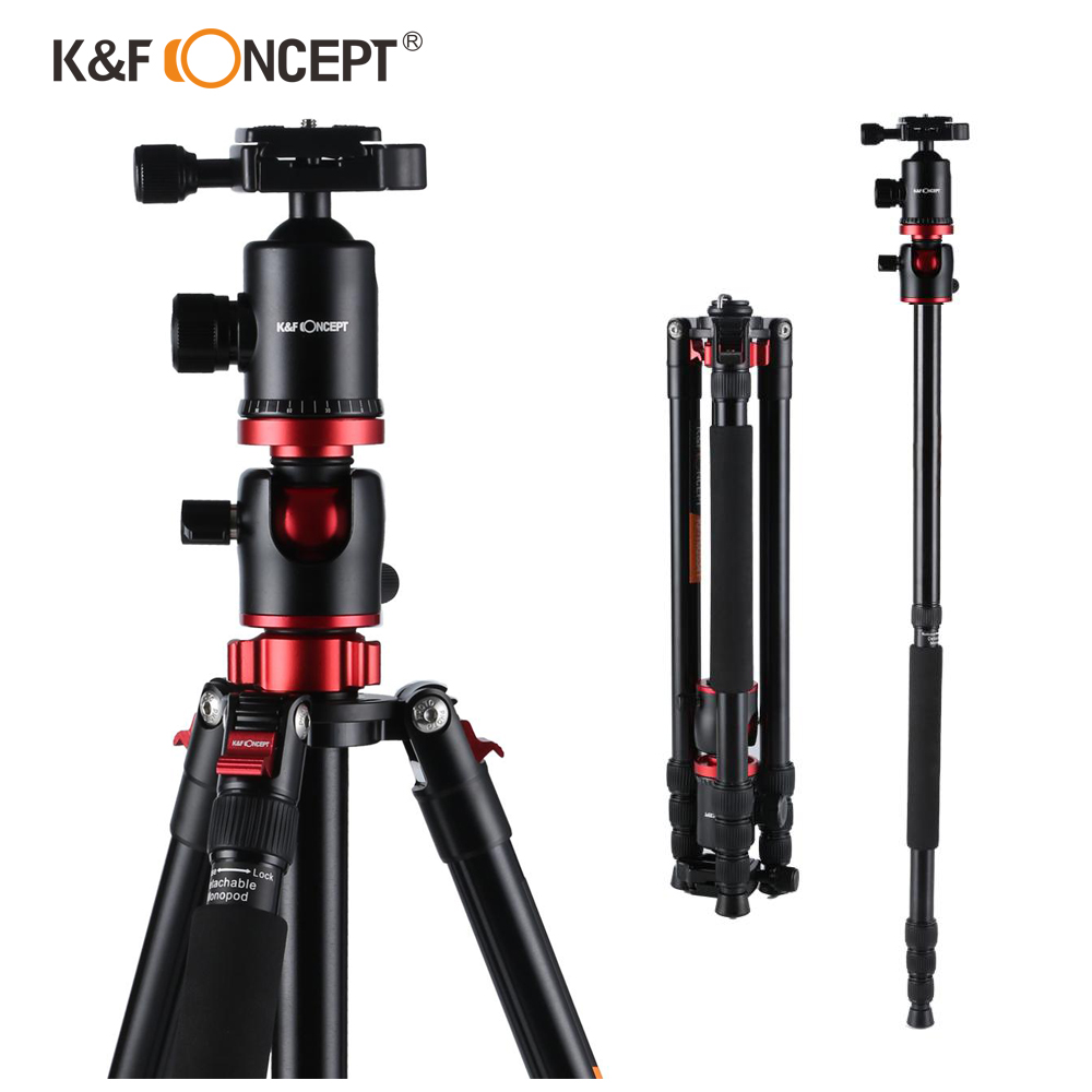 K&F Concept Tripod TM2235 Silver Aluminium ขาตั้งกล้อง