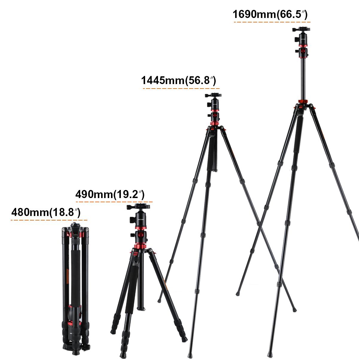 K&F Concept Tripod TM2235 Silver Aluminium ขาตั้งกล้อง