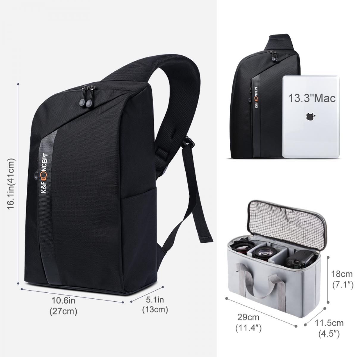 K&F Concept 13.079 DSLR Camera Messenger Shoulder Bag