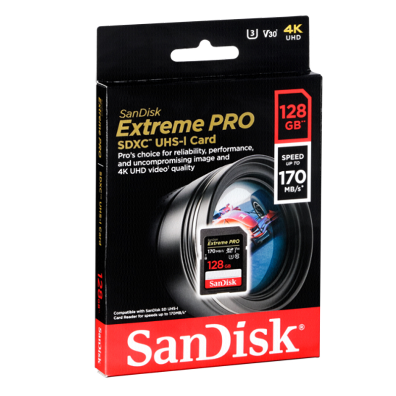 SanDisk EXTREME® PRO V3 128GB SDXC UHS-I Card - 170MB/s**