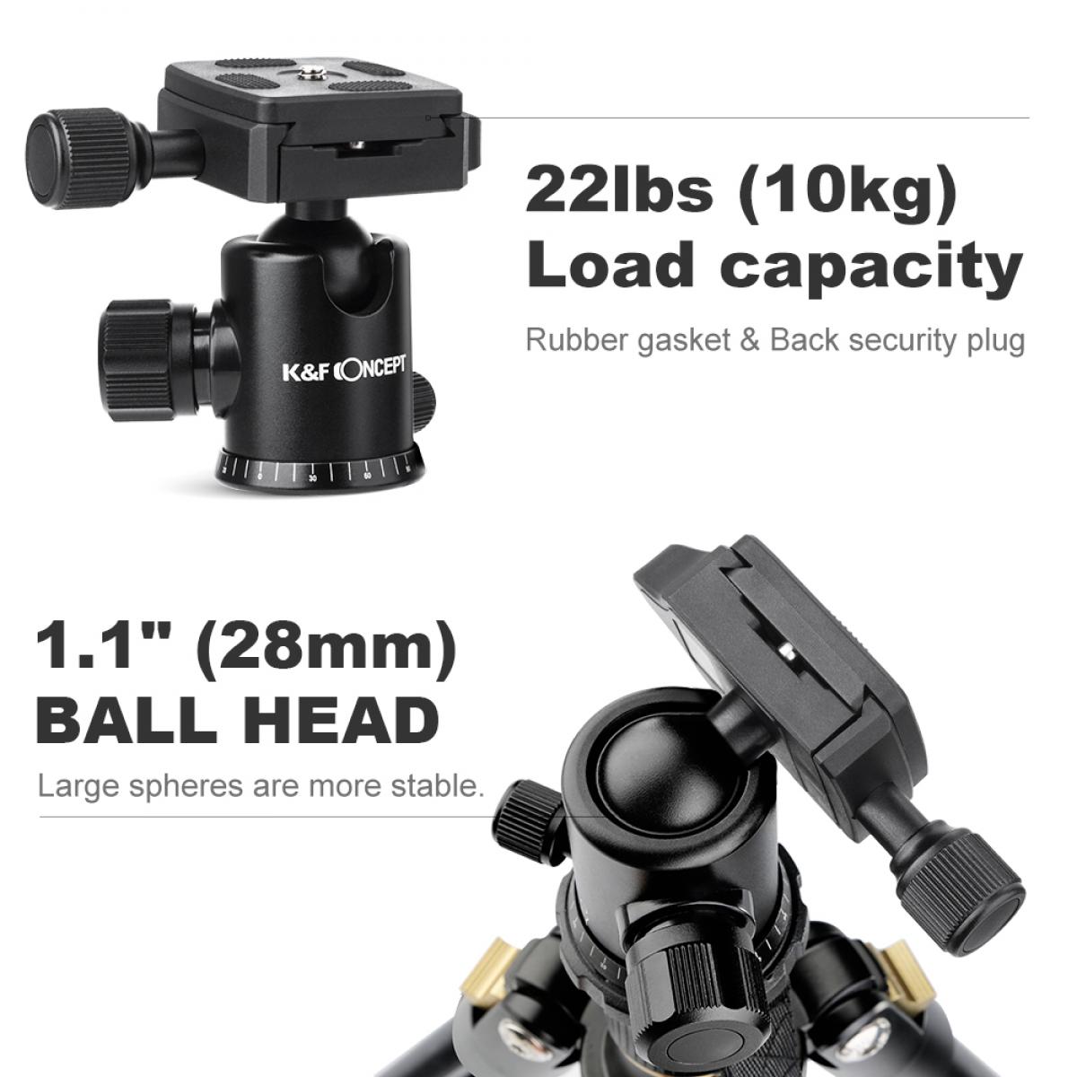 K&F Concept MT-01 mini Tripod Grey Aluminium  ขาตั้งกล้อง