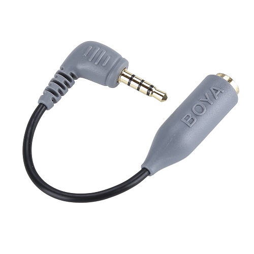 BOYA BY-CIP2 Smartphone Adapter 3.5mm,Microphone Cable