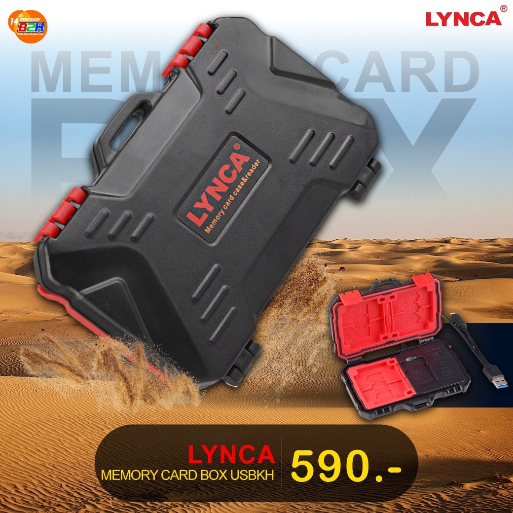 กล่องใส่การ์ด LYNCA USB KH MEMORY CARD BOX & Reader