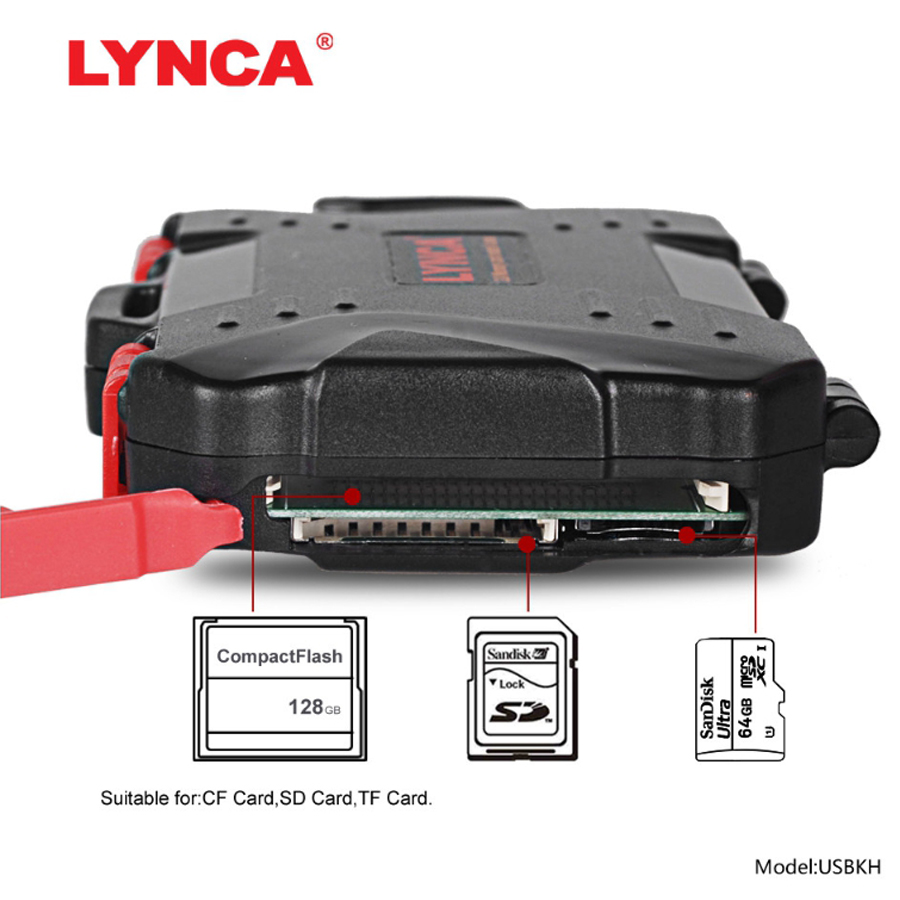 กล่องใส่การ์ด LYNCA USB KH MEMORY CARD BOX & Reader