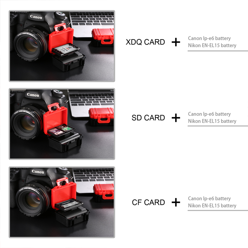 กล่องใส่การ์ด LENSGO D800 MINI BATTERY 2SD CASE