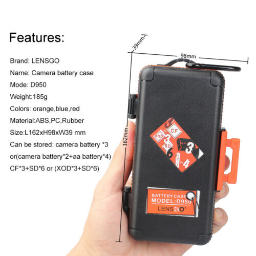 กล่องใส่การ์ด LENSGO D950 Luggage Battery & Card Case 