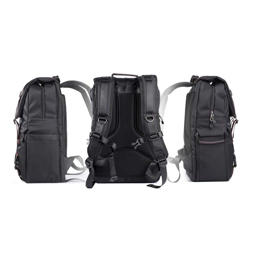 K&F CONCEPT KF13.092 MULTIFUNCTIONAL DSLR CAMERA TRAVEL BACKPACK BLACK