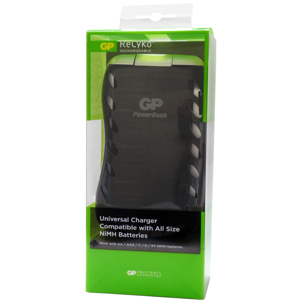 GP ReCyko Rechargeable Universal Charger work AA/AAA/C/D/9V NiMH  