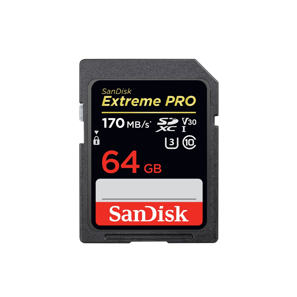 SanDisk EXTREME® PRO V3 64GB SDXC UHS-I Card - 170MB/s**