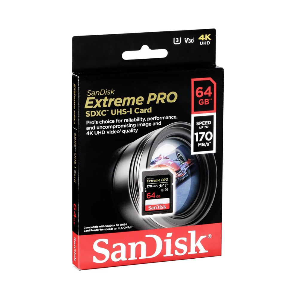 SanDisk EXTREME® PRO V3 64GB SDXC UHS-I Card - 170MB/s**