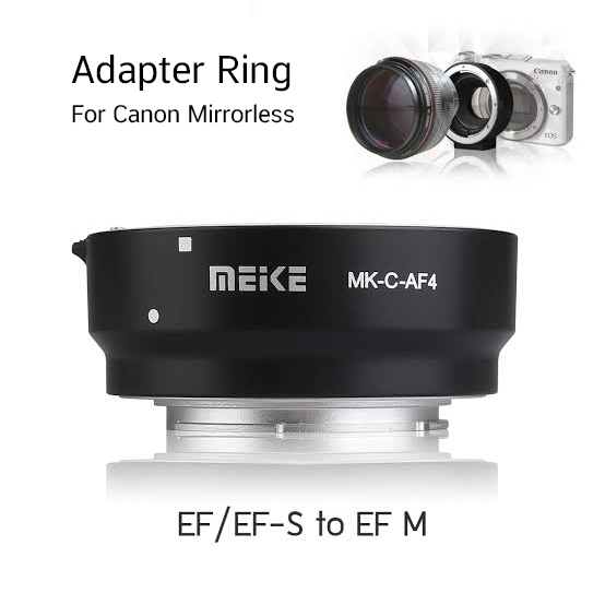 Adattatore Meike MK-C-AF4 Per Obiettivi Canon EF/EF-S Su Fotocamere EOS M – Tubo Di Estensione Con AF E Attacco Treppiede