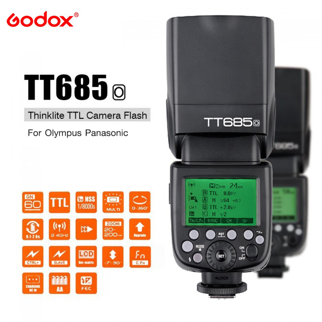 FLASH GODOX TT685O TTL HSS SPEEDLITE for Olympus Panasonic FLASH GODOX TT685O TTL HSS SPEEDLITE for Olympus Panasonic