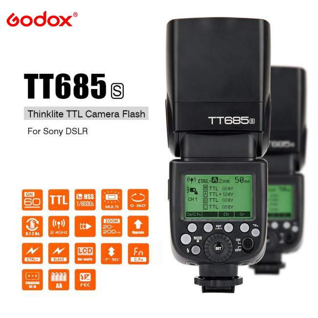 FLASH GODOX TT685 TTL HSS SPEEDLITE for Sony A77II, A7RII, A7R FLASH GODOX TT685 TTL HSS SPEEDLITE for Sony A77II, A7RII, A7R