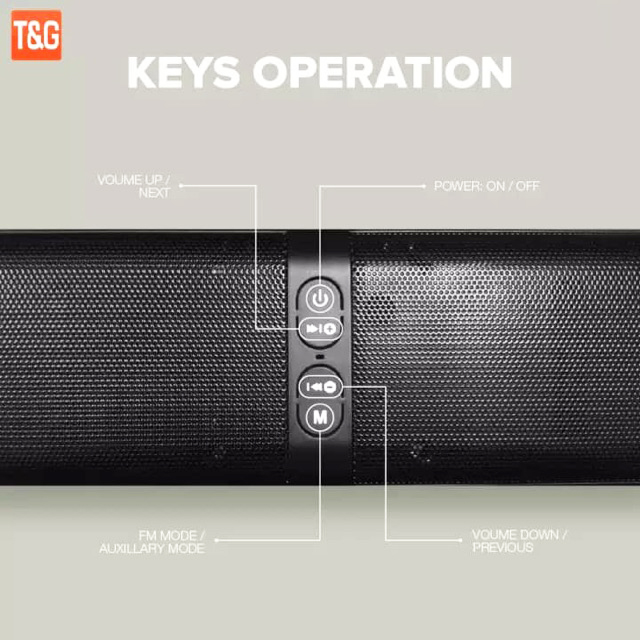 ลำโพงบลูทูธ TG026 Sound Bar Speaker 