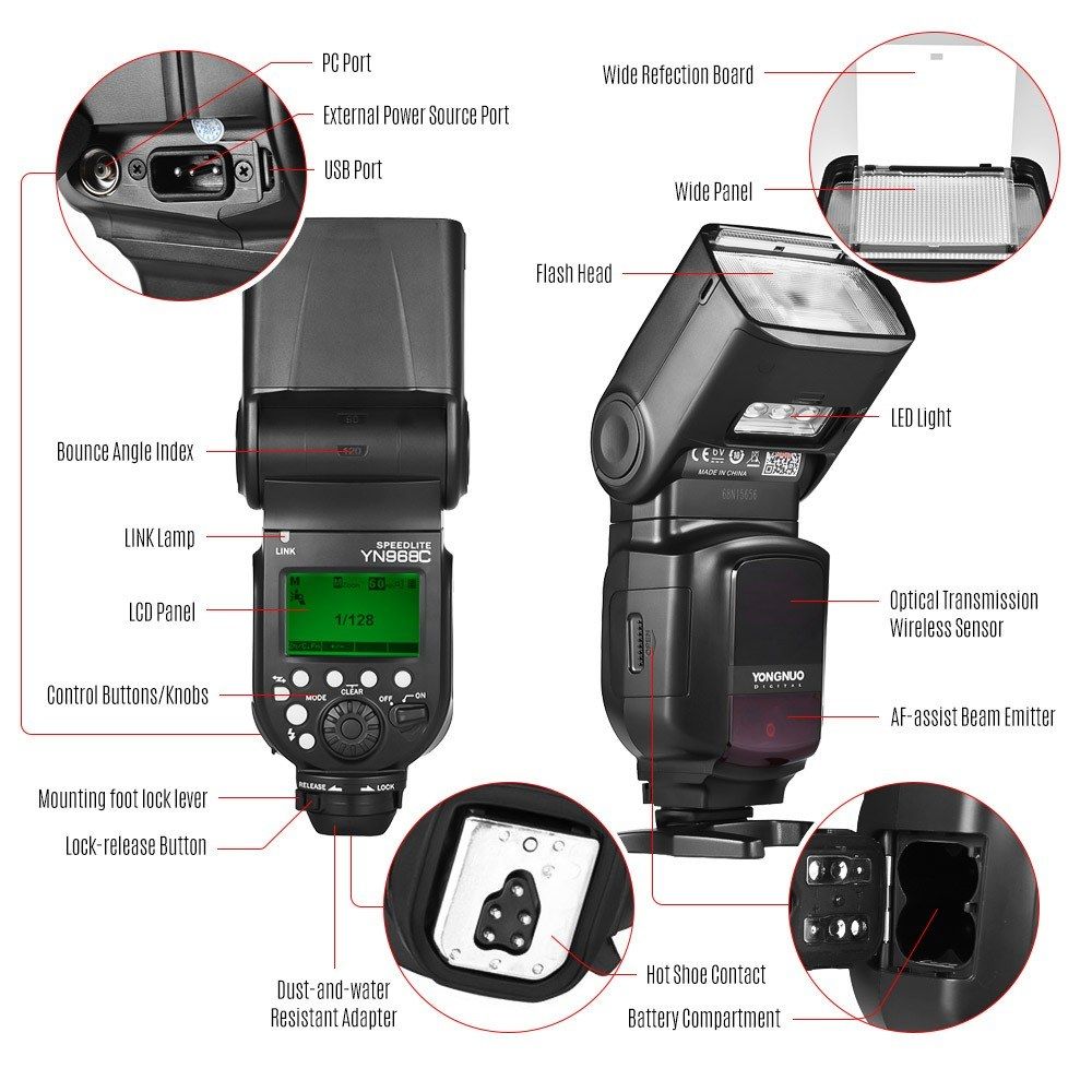 Flash Meike MK MT24 II Macro Twin Lite Wireless Remote Flash for Sony 