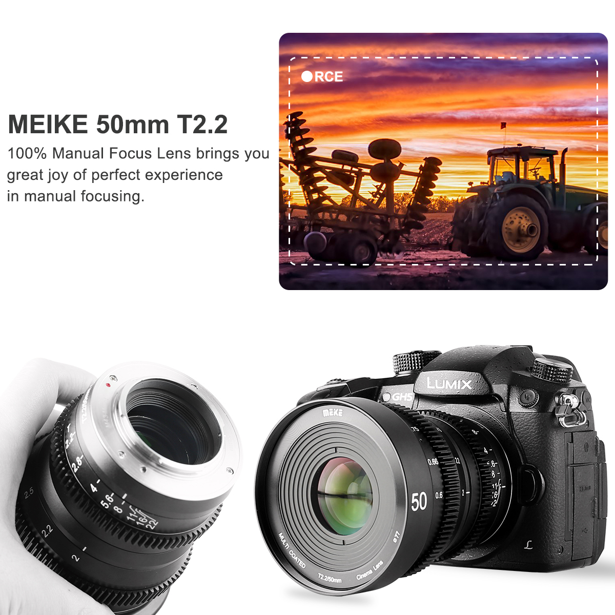 Lens MEIKE 16mm T2.2 Manual Focus Cine Lens for M4/3