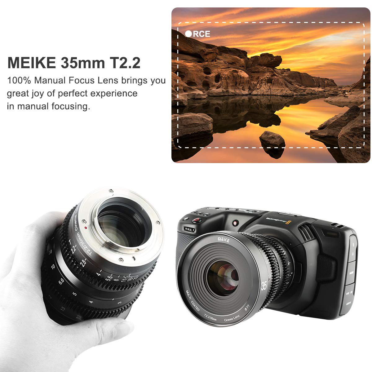 Lens MEIKE 16mm T2.2 Manual Focus Cine Lens for M4/3