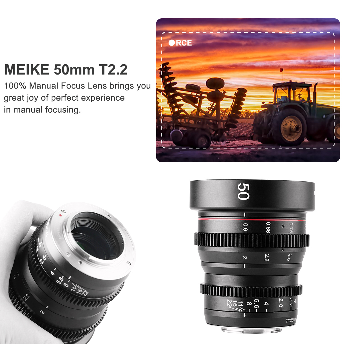 Lens MEIKE 16mm T2.2 Manual Focus Cine Lens for M4/3