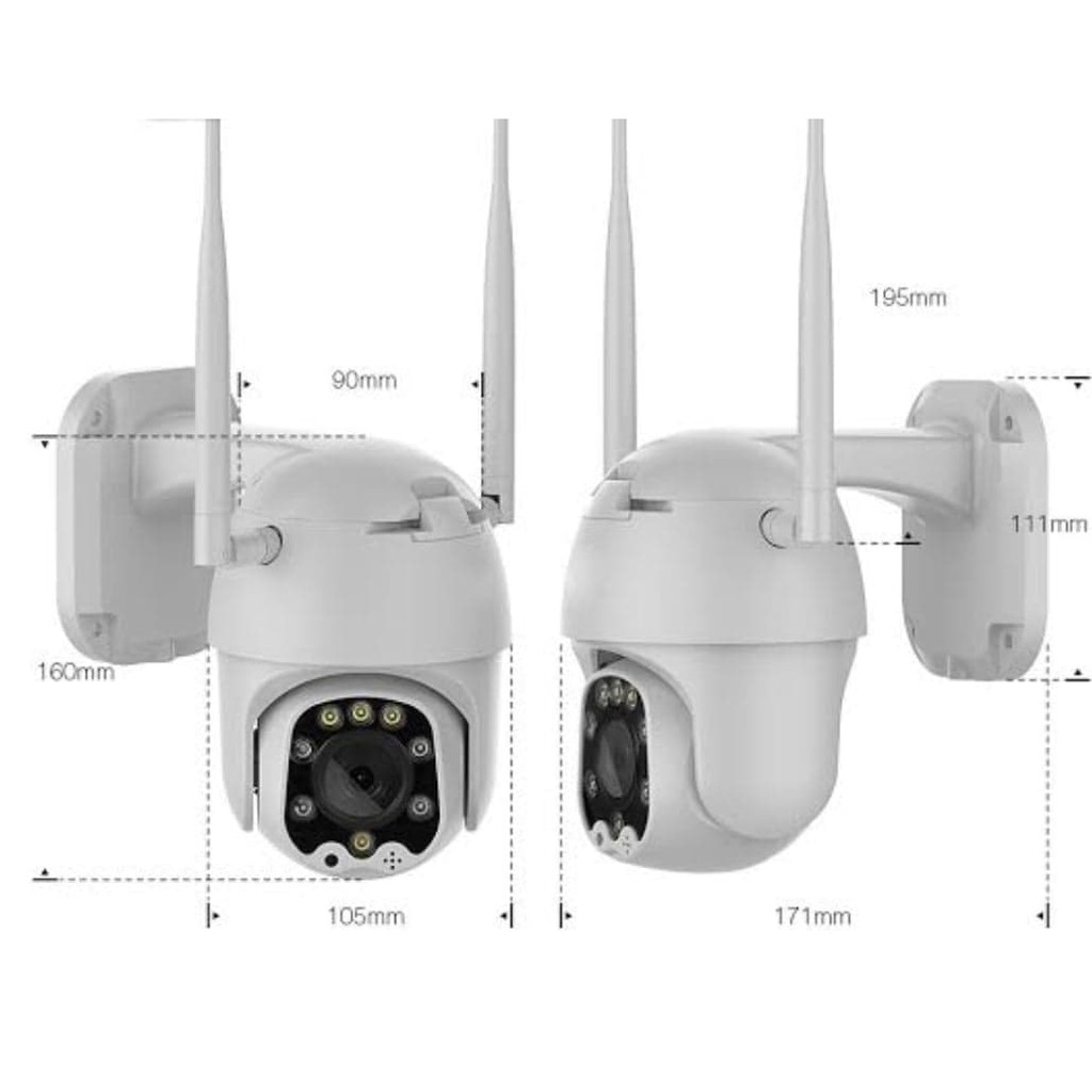 PTZ Dome IP CamHi Two WAY Audio Wireless WiFi 1080P Zoom 5X