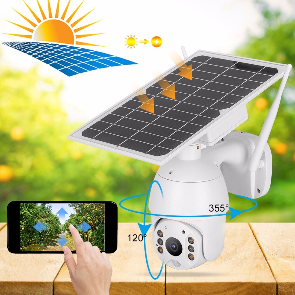 Intelligent Solar Energy Alert PTZ Camera WiFi Waterproof 