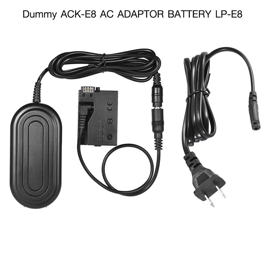 Dummy Battery ACK-E8 AC Adapter Battery LP-E8 for Canon 700D 650D 600D