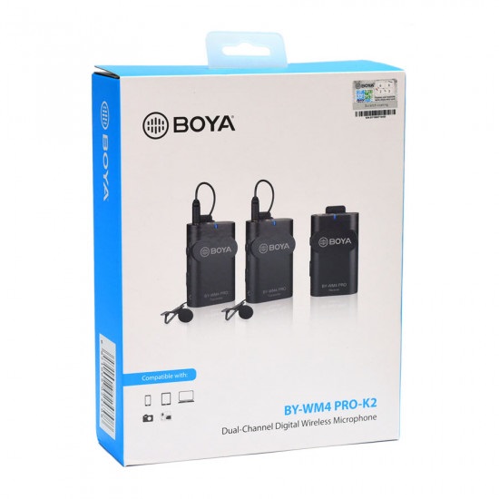 Boya BY-WM4 Pro K2 Dual Wireless Microphone ไมโคโฟนกล้อง