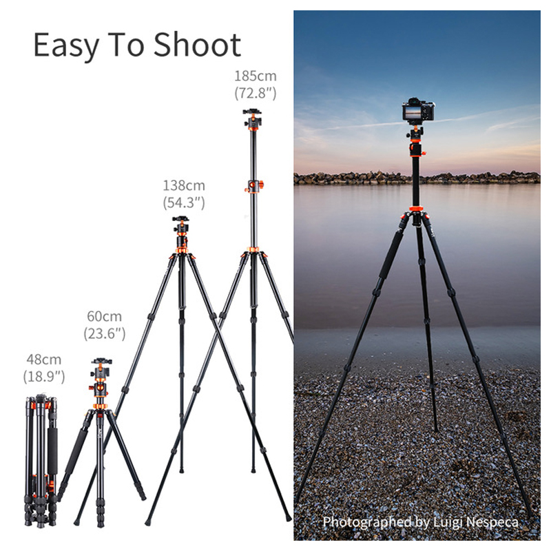 K&F Concept KF09.090V1 Tripod SA254T2 Magnesium Aluminum Alloy