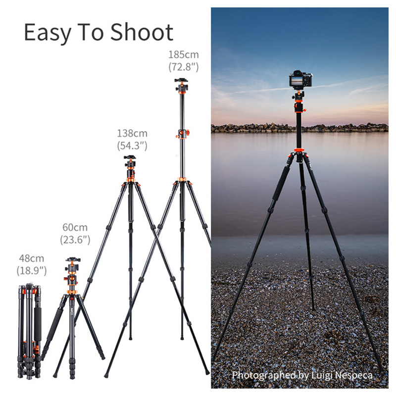 K&F Concept KF09.060 TC2235 Carbon Tripod ขาตั้งกล้อง