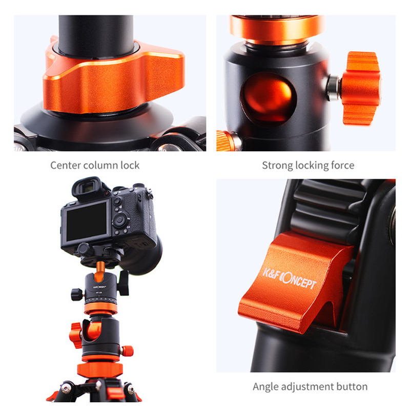 K&F Concept KF09.090V1 Tripod SA254T2 Magnesium Aluminum Alloy