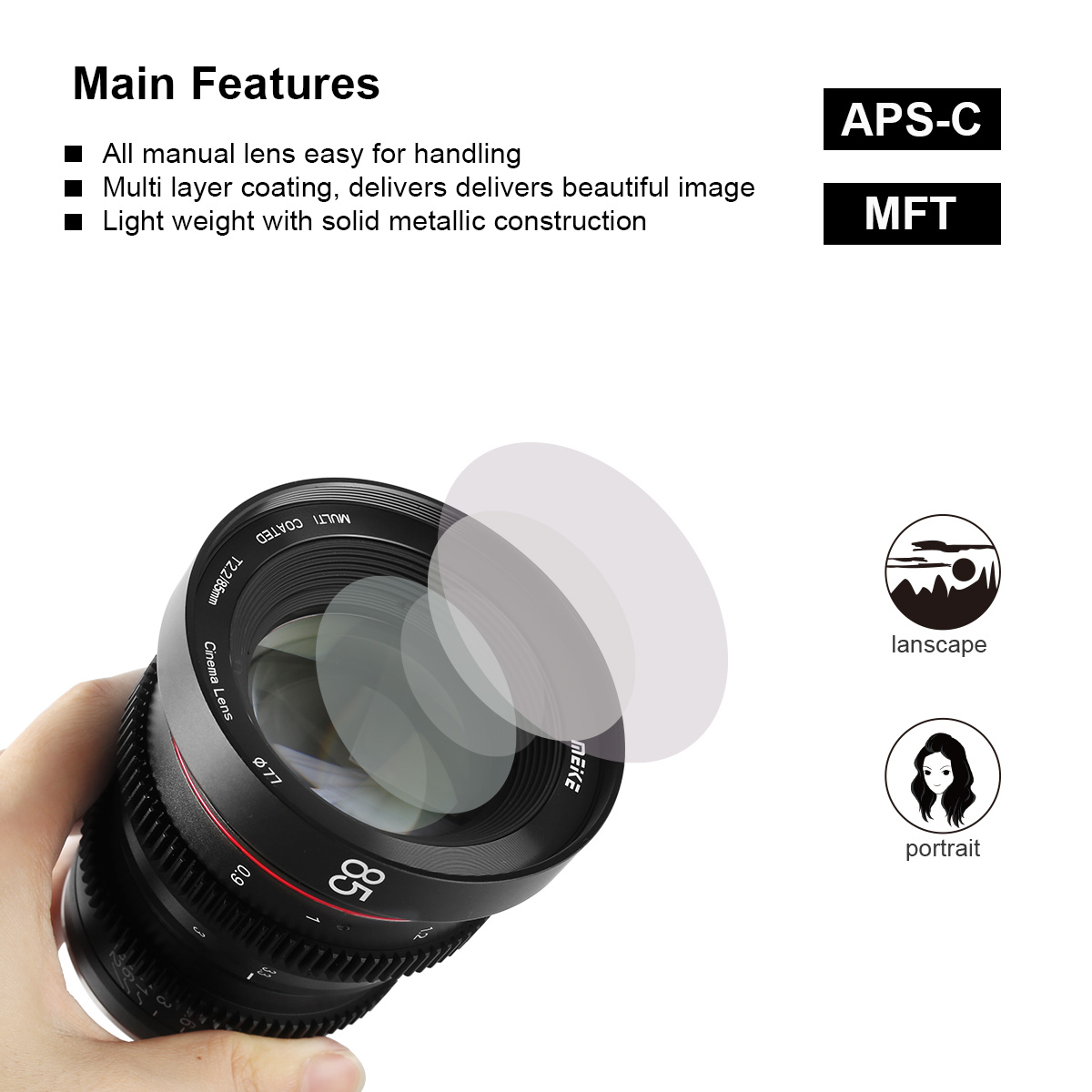 MEIKE 12mm F/2.8 Wide Angle Lens for Canon EOS M