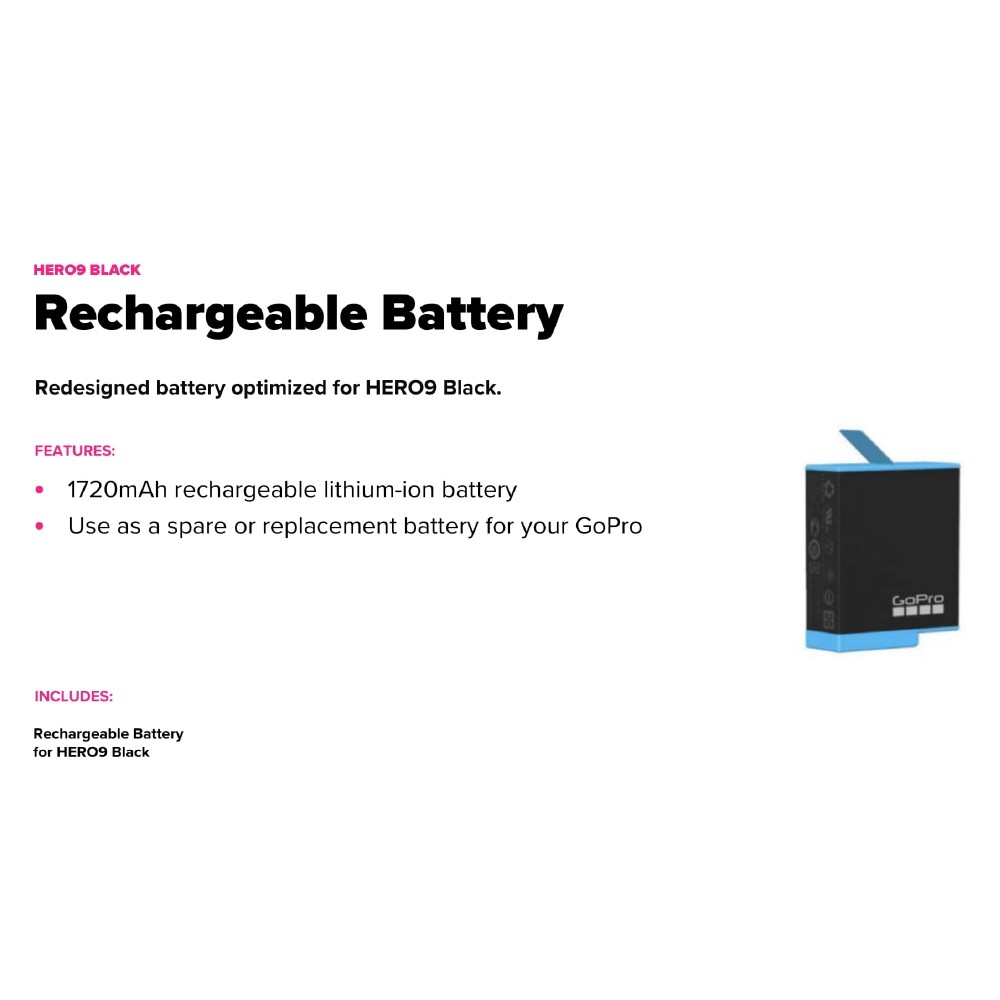 GoPro Rechargeable Battery for HERO 9 Black / HERO 10 Black / HERO 11 Black