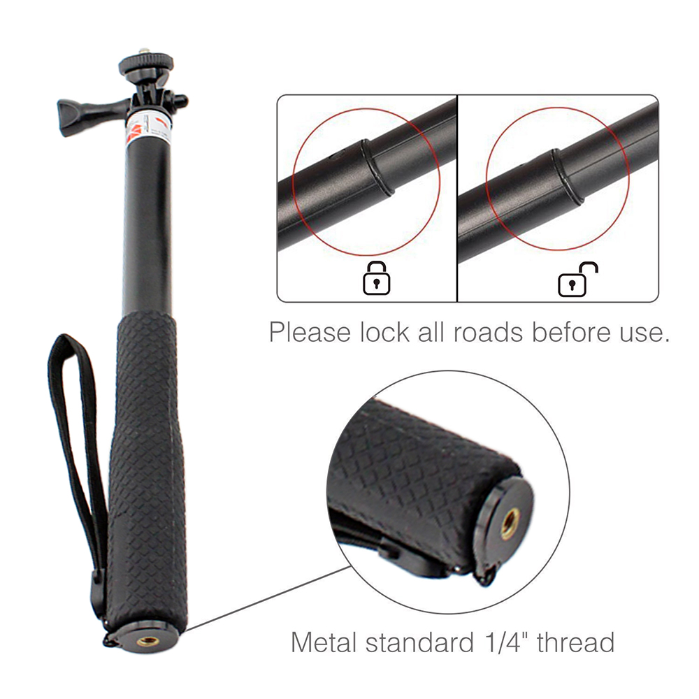 Monopole for gopro X-116 ไม้เซลฟี่แบบยืดหดได้สําหรับกล้อง Gopro (33-110cm)