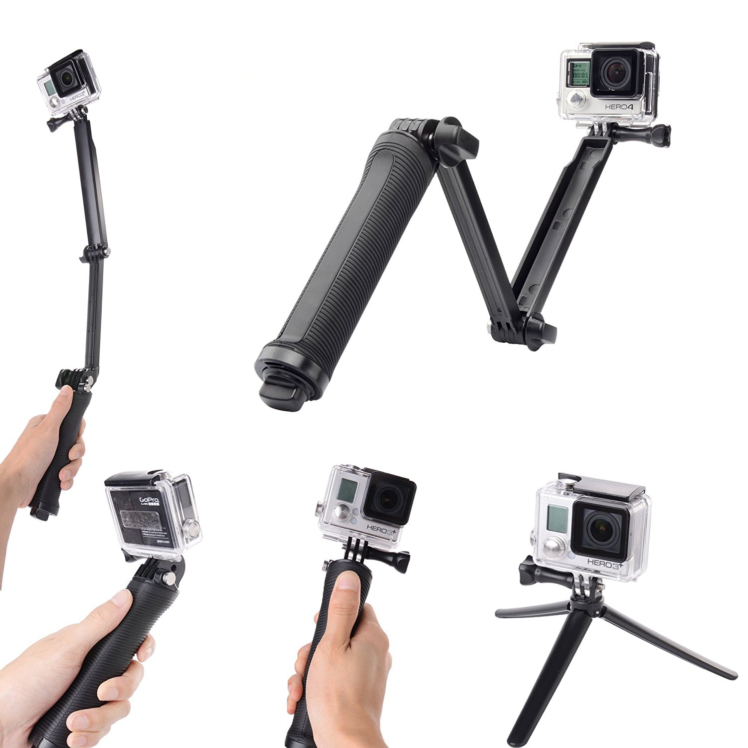 3 Way Monopod Selfie GoPro, SJCAM, แอคชั่นแคม (X119)