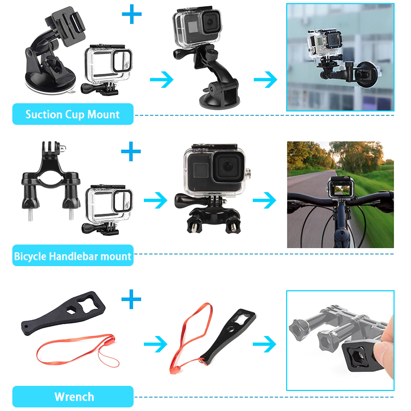 3 Way Monopod Selfie GoPro, SJCAM, แอคชั่นแคม (X119)