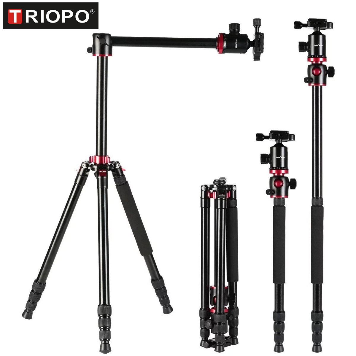 TRIOPO PMT-2504X8.C+D-2A A Carbon Fiber Tripod Aluminum ขาตั้งกล้อง TRIOPO PMT-2504X8.C+D-2A A Carbon Fiber Tripod Aluminum ขาตั้งกล้อง