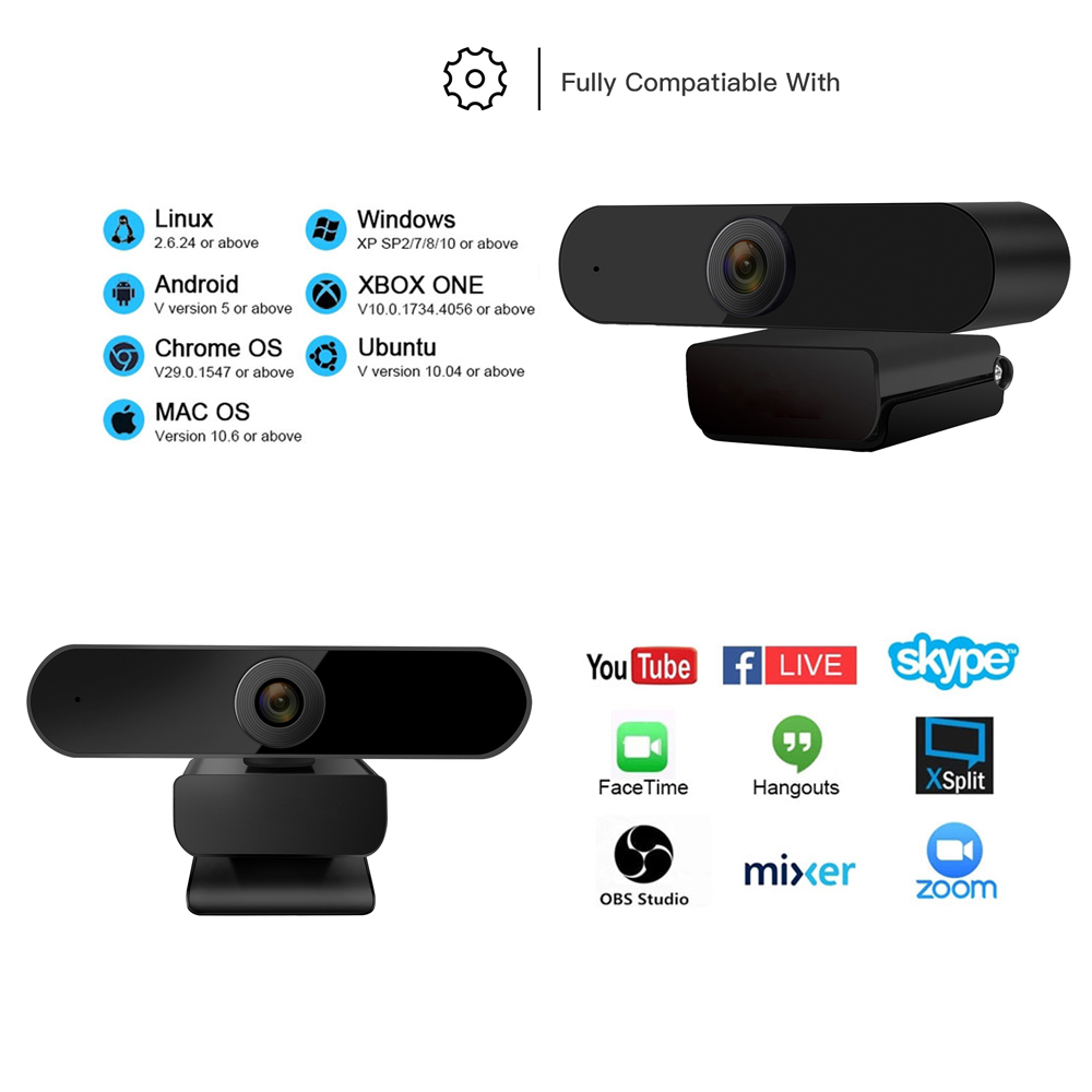 Webcam U1-2.0MP 1080P USB Webcamera Hisilicon chip,support Mircophone